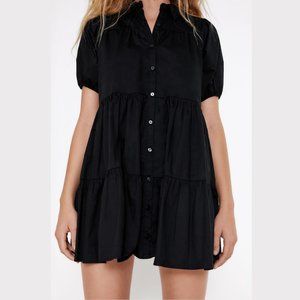 ZARA Short Dress with Flounced Hem